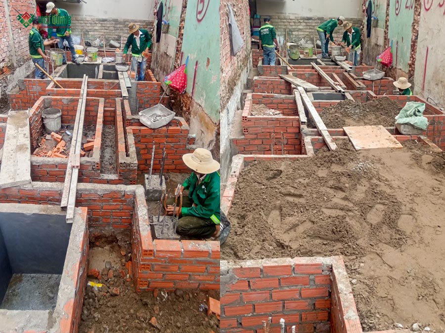 Hình ảnh thi công móng nhà