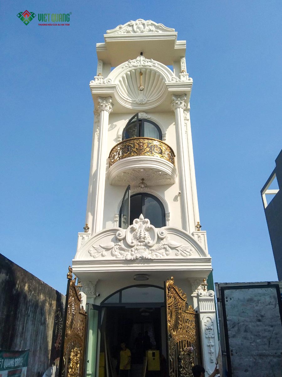 Thi công xây dựng nhà phố 3 tầng sân thượng nhà Chị Loan ở Quận Bình Tân