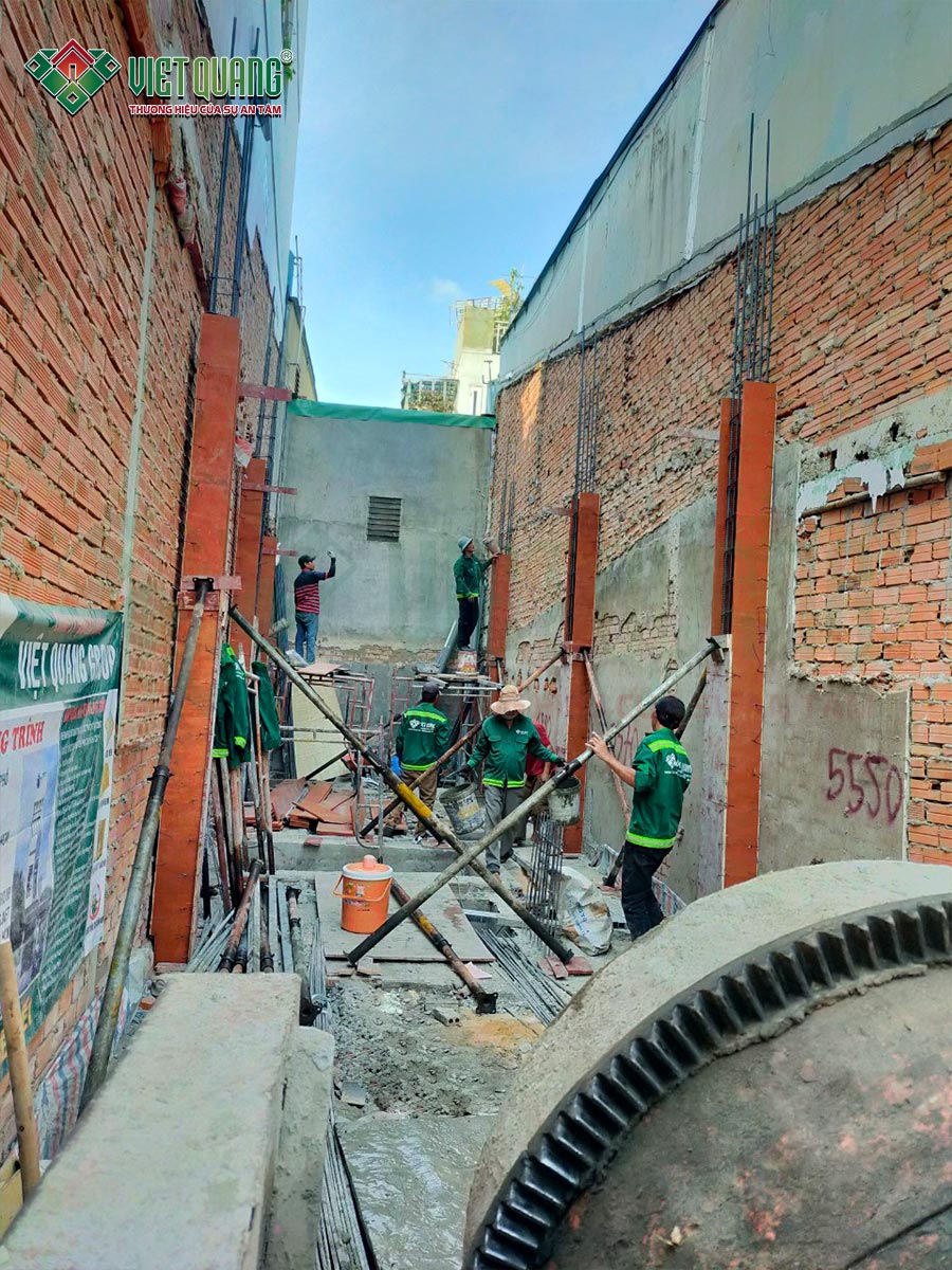 Thi công xây dựng nhà phố 3 tầng sân thượng – anh Phú, Quận Gò Vấp