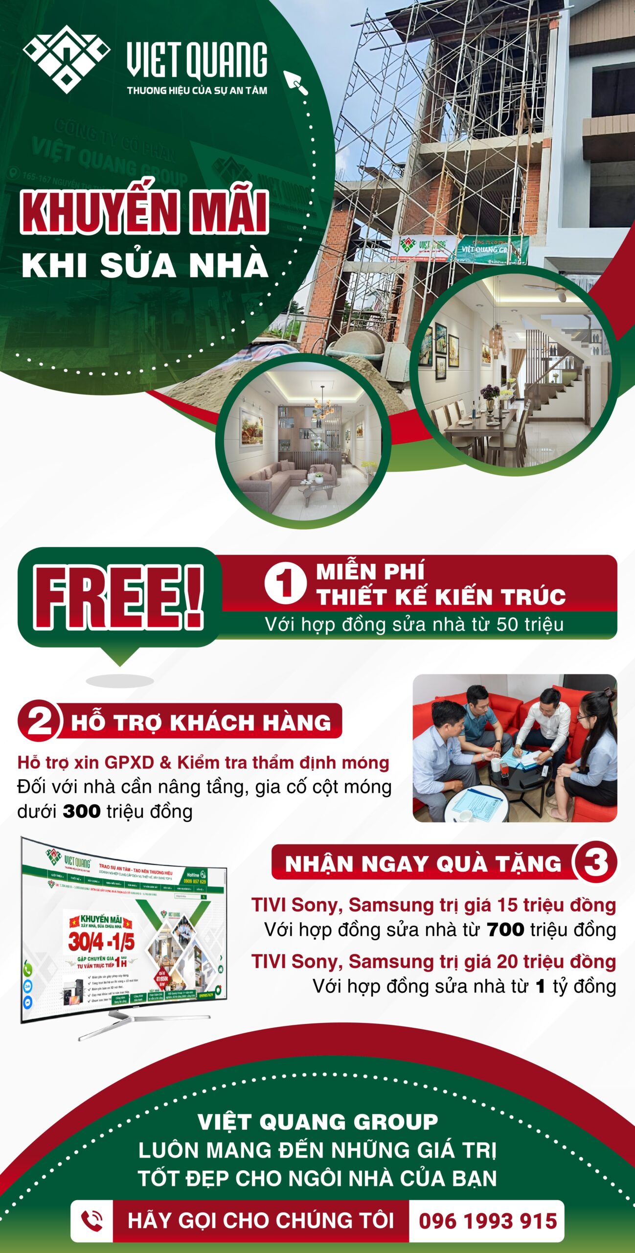 Chương trình khuyến mại đặc biệt khi kí hợp đồng xây nhà, sửa nhà năm 2026 