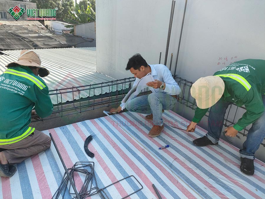 Thi công xây dựng nhà phố 3 tầng sân thượng – anh Phú, Quận Gò Vấp