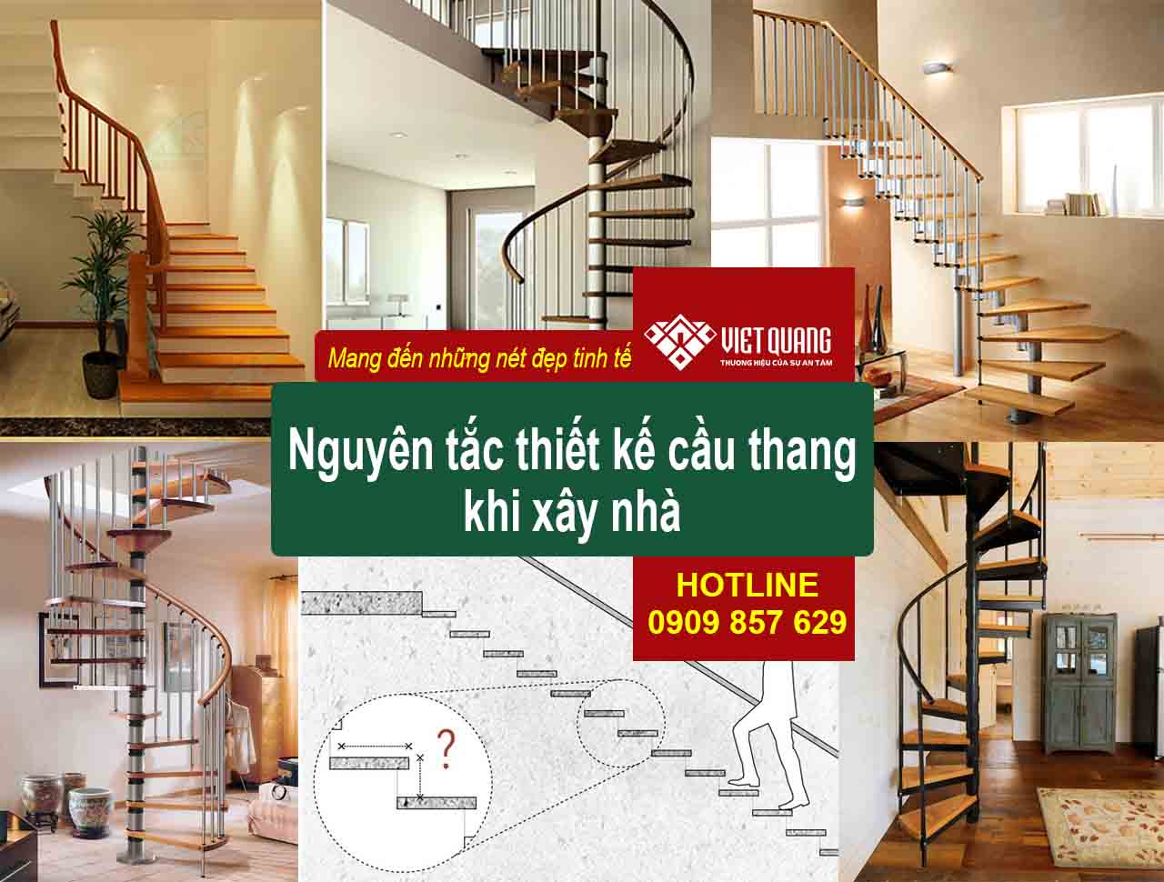 Các nguyên tắc thiết kế cầu thang khi xây nhà 