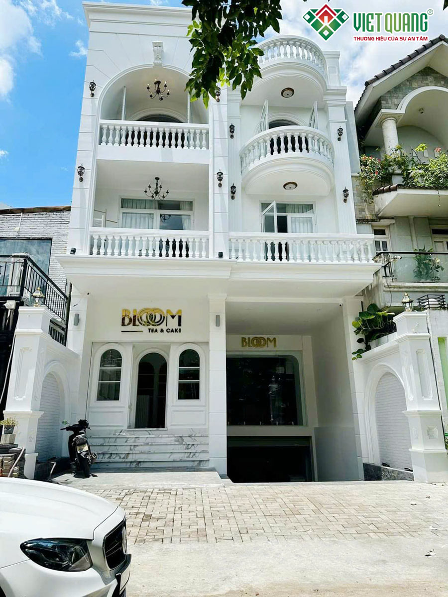 Xây dựng biệt thự tân cổ điển 1 hầm 1 trệt 1 lửng 2 lầu nhà anh Hiếu Quận 7 