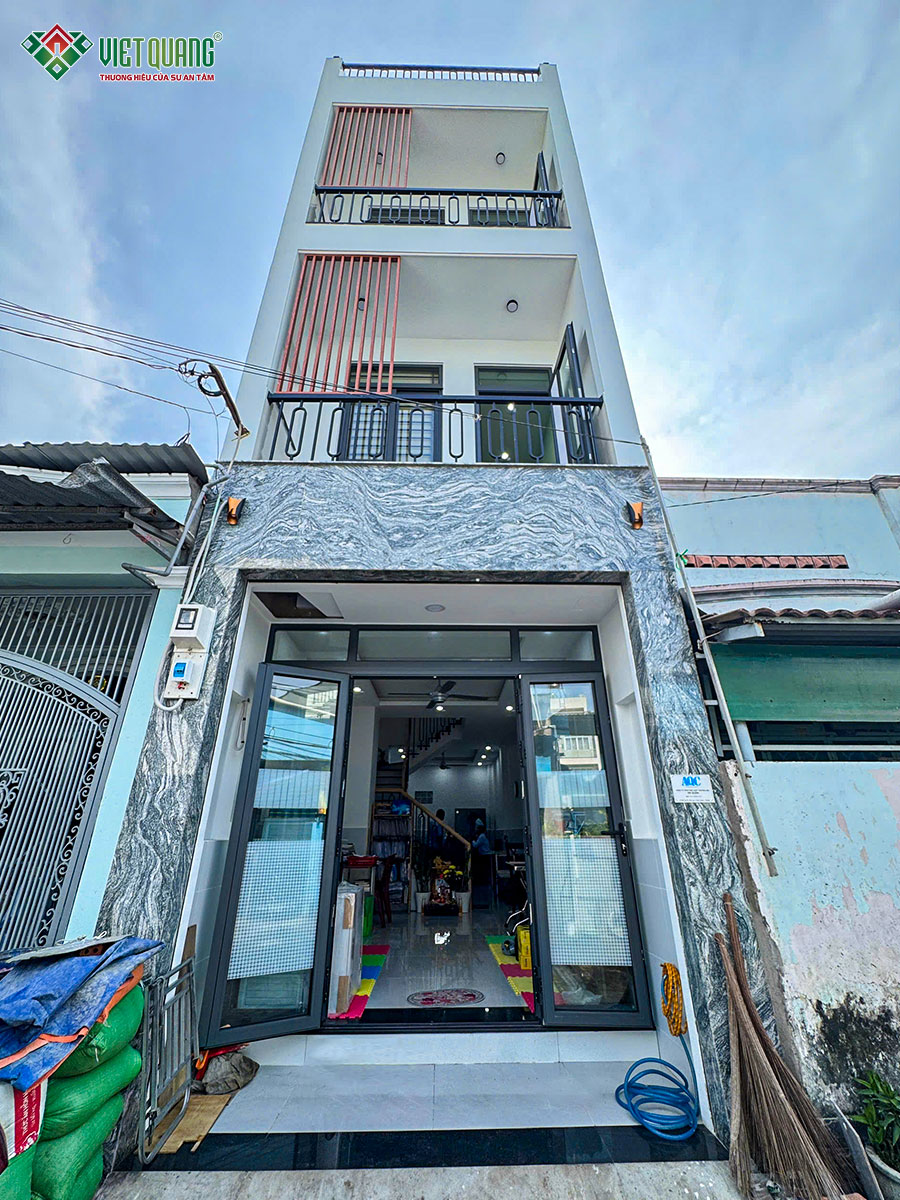 Xây dựng nhà 3 tầng sân thượng Anh An ở Bình Chánh 