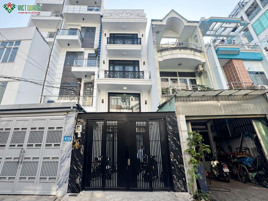 Thi công xây dựng nhà phố 4 tầng tân cổ điển nhà Chị Thúy ở Gò Vấp 